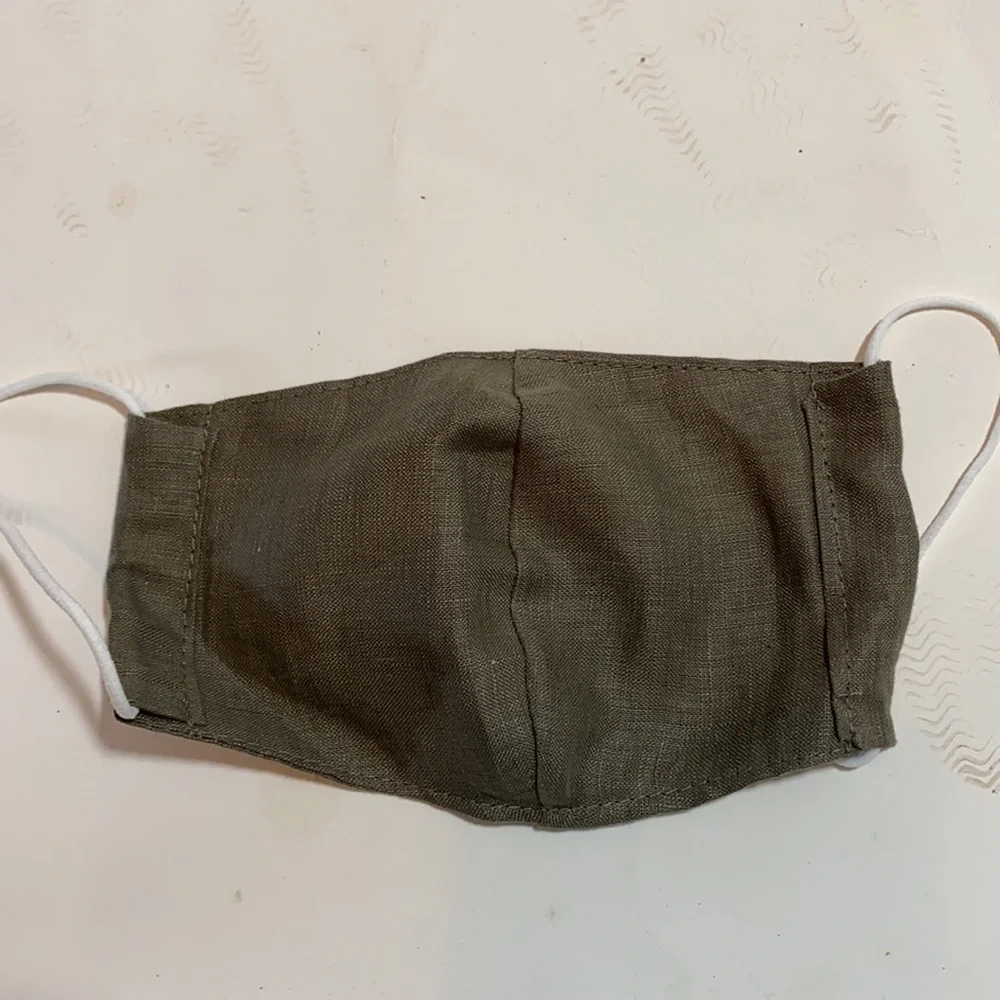 NWOT 7 Handcrafted Grey/Green Lightweight Masks Reusable OSFM